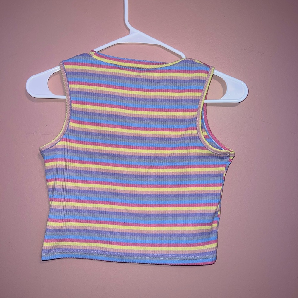 SHEIN Rainbow Tank Top/Crop Top